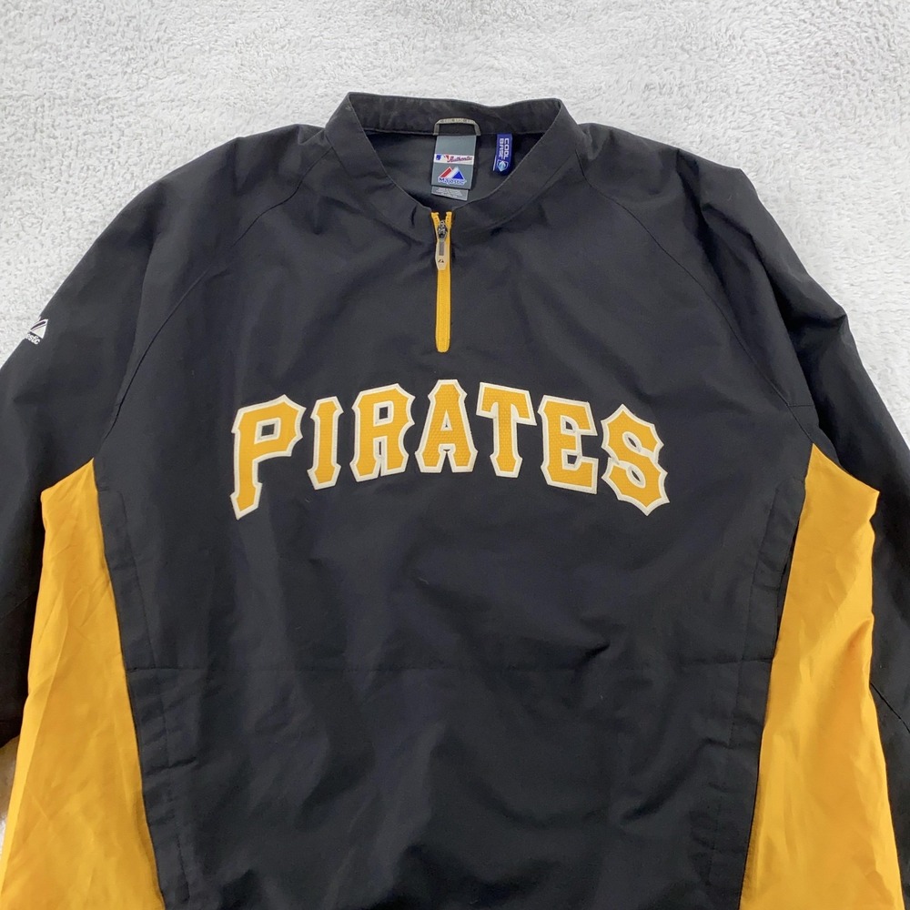 Pittsburgh Pirates Jacket Mens‎ XL Majestic MLB Baseball Pullover Cool Base
